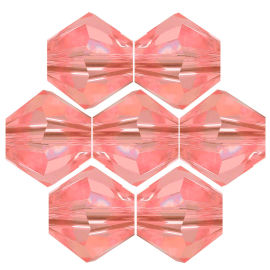 Kristallperle Bicone Ø 6mm Pink ~ Rose VE 72