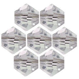Kristallperle Bicone Ø 6mm Crystal ~ Klar VE50