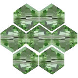Kristallperle Bicone Ø 6mm Smaragd ~ Grün VE 72