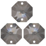 Kristall Octagon 14mm 2 Loch Crystal GS 30%PbO VE62