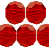 Kristall Perle Rund &Oslash; 4mm Rubin Rot VE 100