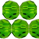 Kristall Perle Rund &Oslash; 4mm Smaragd Gr&uuml;n VE 100