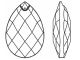 Kristall Salzburger Raute 50mm Crystal 30% PbO