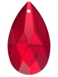Kristall Salzburger Mandel 38mm Rubin ~ Rot K9
