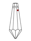 Swarovski® Crystal `Wiener Spitze` 38mm Rosalin