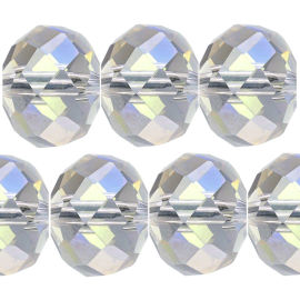 Kristallperle Rondelle 8*10mm Crystal AB~Klar VE72