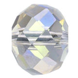 Kristallperle Rondelle 8*10mm Crystal AB~Klar VE72