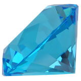 Kristall Diamant Ø 30mm Aquamarin K9