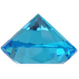 Kristall Diamant Ø 30mm Aquamarin K9