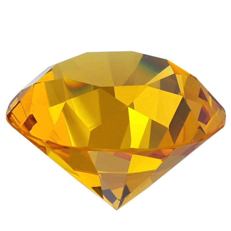 Auto-Diamant-Kristallkugel-Rückspiegel-Dekorationsanhänger (Kristallgelb)