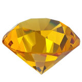 Kristall Diamant Ø 30mm Lt. Topaz K9