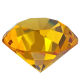 Kristall Diamant Ø 30mm Lt. Topaz K9