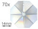 Kristall Oktagon Stern 14mm 1 Loch Crystal K9 VE70