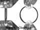 33cm Kette ~ 16x  Oktagon Stern 14mm Crystal K9 Ring 10mm Messing