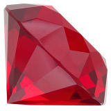 Kristall Diamant Ø 30mm Rubin ~ Rot K9
