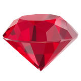 Kristall Diamant &Oslash; 30mm Rubin ~ Rot K9