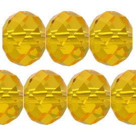 Kristallperle Rondelle 3*4mm Topaz~Gelb VE 150