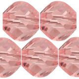 Kristall Perle Twist Ø 8mm Pink VE 52