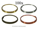 Ring &Oslash; 10mm Messing/Chrom/Antik/Kupfer VE 100