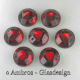 Aufn&auml;h Kristalle Rautenrose &Oslash; 11mm Rubin Rot / Sim VE 12