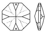 Kristall Oktagon 14mm 2 Loch Crystal 30%PbO VE62