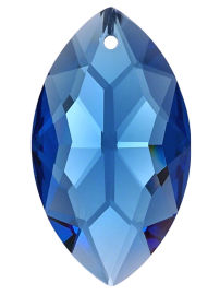 Kristall Oval 38mm Saphier ~ Blau K9