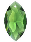Kristall Oval 38mm Smaragd ~ Grün K9