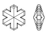 Swarovski® Crystal Snowflake Ø 30mm AB