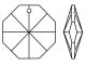 Kristall Oktagon Stern 14/20mm 1 Loch Crystal K9