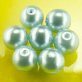 Runde Glas Perle / Wachs&uuml;berzug &Oslash; 4mm...