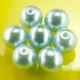 Runde Glas Perle / Wachs&uuml;berzug &Oslash; 6mm Hellblau VE 50