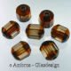 Glas Perle Antik Marmor / Schliffkranz &Oslash; 10mm Sm. Topaz 1020 VE 30