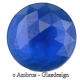 Facetten/Cabochon Kristall Steine Rautenrose &Oslash; 15mm Dunkel Blau VE 12