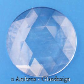 Facetten/Cabochon Kristall Steine Rautenrose Ø 35mm Crystal VE 6