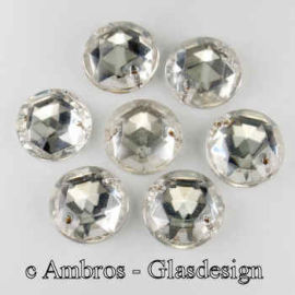 Aufn&auml;h Kristalle Rautenrose &Oslash; 7mm Crystal ( Klar ) / Sim VE 12