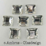 Aufn&auml;h Kristalle Qadrat 10mm Crystal ( Klar ) / Sim...