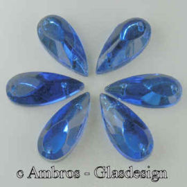 Aufnäh Kristalle Schuh 18*8mm Saphier ( Blau ) / SIM VE 12