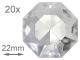 Kristall Antik Oktagon 22mm -M- VE 20