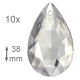 Kristall Antik Pfauenauge 38mm -M- VE 10