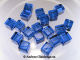 Glasschliffperle W&uuml;rfel 6mm Saphier - Blau VE 100