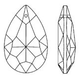 Kristall Antik Pfauenauge 32mm -M- VE 10