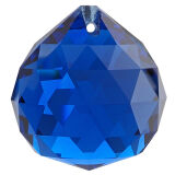Kristall Kugel Ø 30mm Saphier ~ Blau K9