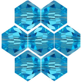 Kristallperle Bicone Ø 4mm Aquamarin ~ Türkis VE100