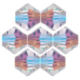 Kristallperle Bicone &Oslash; 4mm Crystal AB VE 100