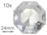 Kristall Antik Oktagon 24mm -M- VE 10
