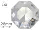 Kristall Antik Oktagon 28mm -M- VE 5