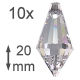 Kristall  Wiener Spitze 20mm Crystal 30%PbO VE10