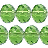 Kristallperle Rondelle 8*10mm Smaragd~Grün VE 72