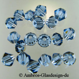 Kristallperle Bicone Ø 4mm Saphier ~ Blau  VE 100