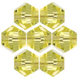 Kristallperle Bicone Ø 4mm Topaz ~ Gelb  VE144